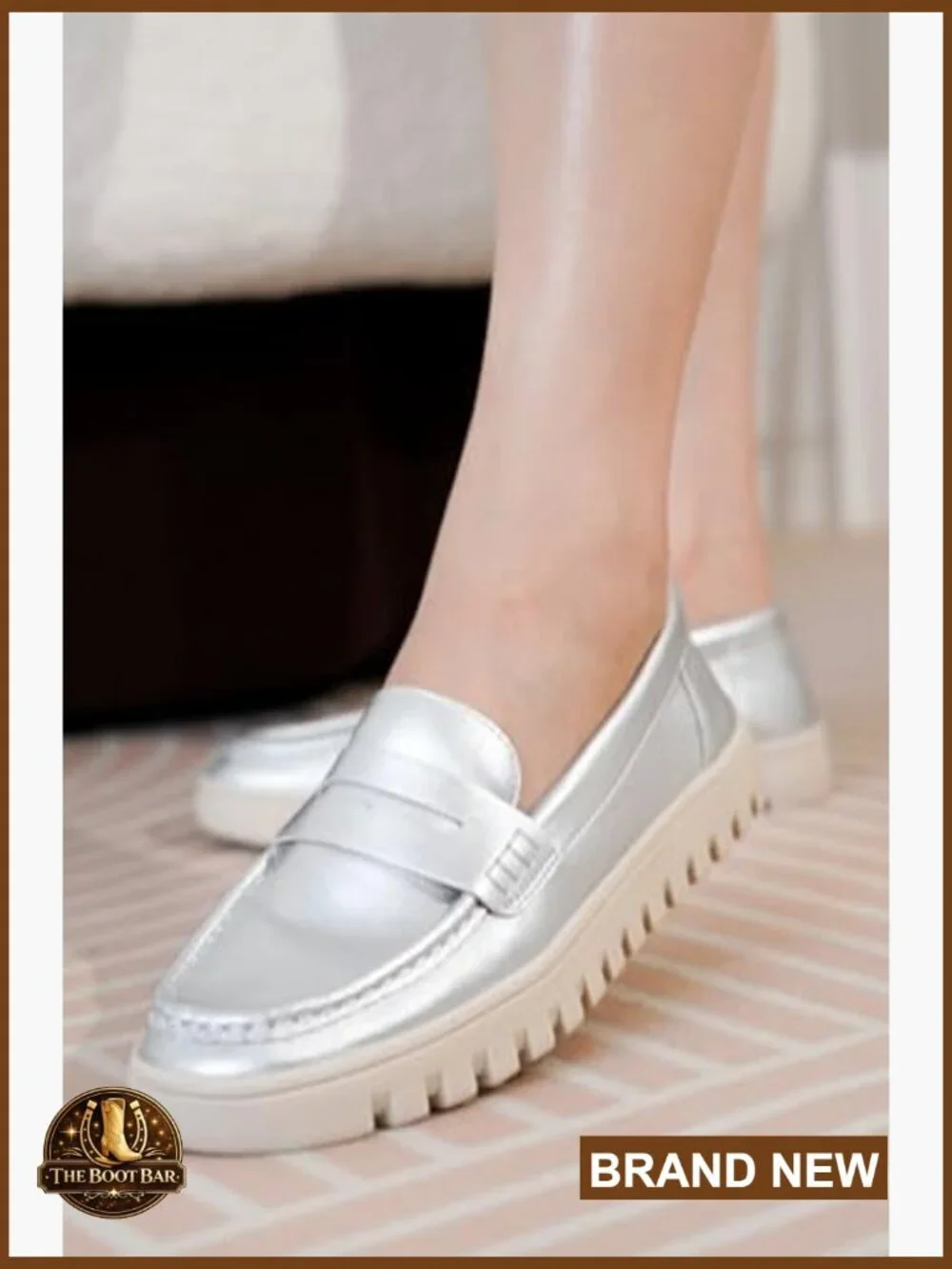 Genuine Leather Loafers with Memory Foam, Slip-Resistant Work Shoes
